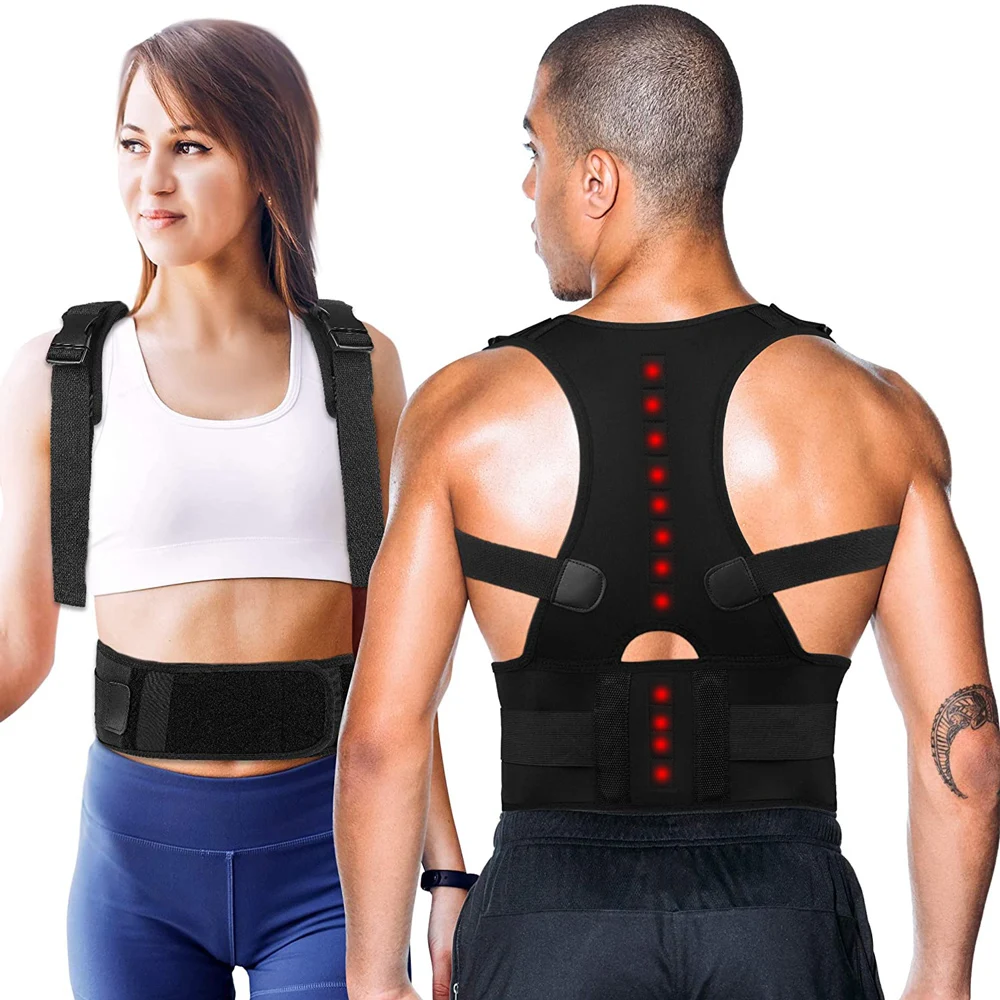 Adjustable Magnetic Posture Corrector Back Brace Belt Lumbar Support Straight Posture Corrector for Men Women, Black
Adjustable Magnetic Posture Corrector Back Brace Belt Lumbar Support Straight Posture Corrector for Men Women, Black