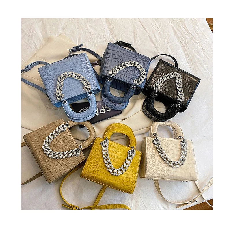 Female Small Tote Luxury Brand Diamonds Thick Chain Crossbody Bags for Women Handbags Ladies Shoulder 2021 Summer Crocodile Bags
Female Small Tote Luxury Brand Diamonds Thick Chain Crossbody Bags for Women Handbags Ladies Shoulder 2021 Summer Crocodile Bags