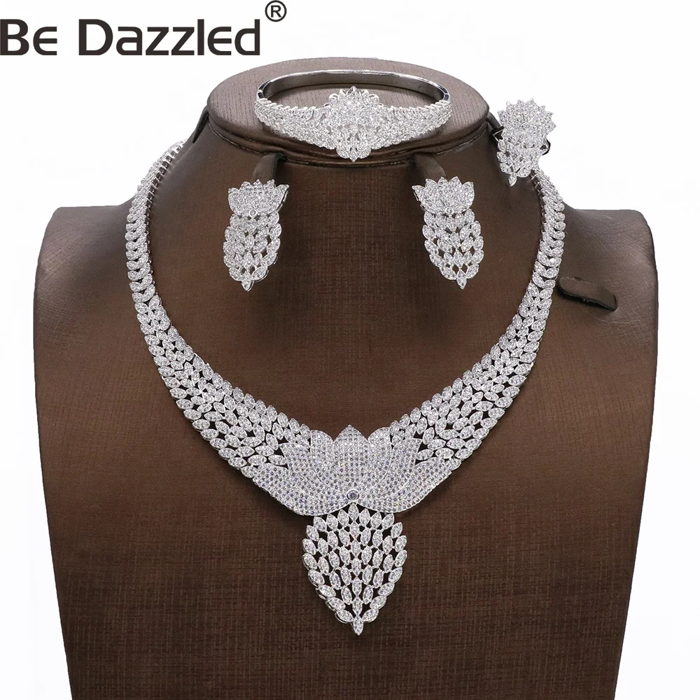 American Diamond Cubic Zirconia Jewelry Set Women Bridal Extremely Luxury and Elegant Nigeria Wedding Jewelry Set Accessories
American Diamond Cubic Zirconia Jewelry Set Women Bridal Extremely Luxury and Elegant Nigeria Wedding Jewelry Set Accessories