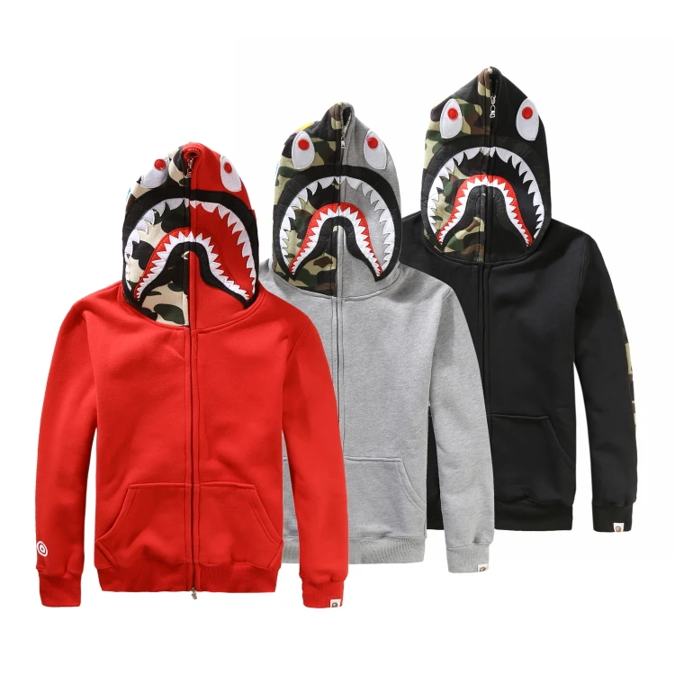 Trendy Fashion Brand bape Shark hoodies High Quality Off Shoulder Sweatshirt Women Unisex Custom
Trendy Fashion Brand bape Shark hoodies High Quality Off Shoulder Sweatshirt Women Unisex Custom