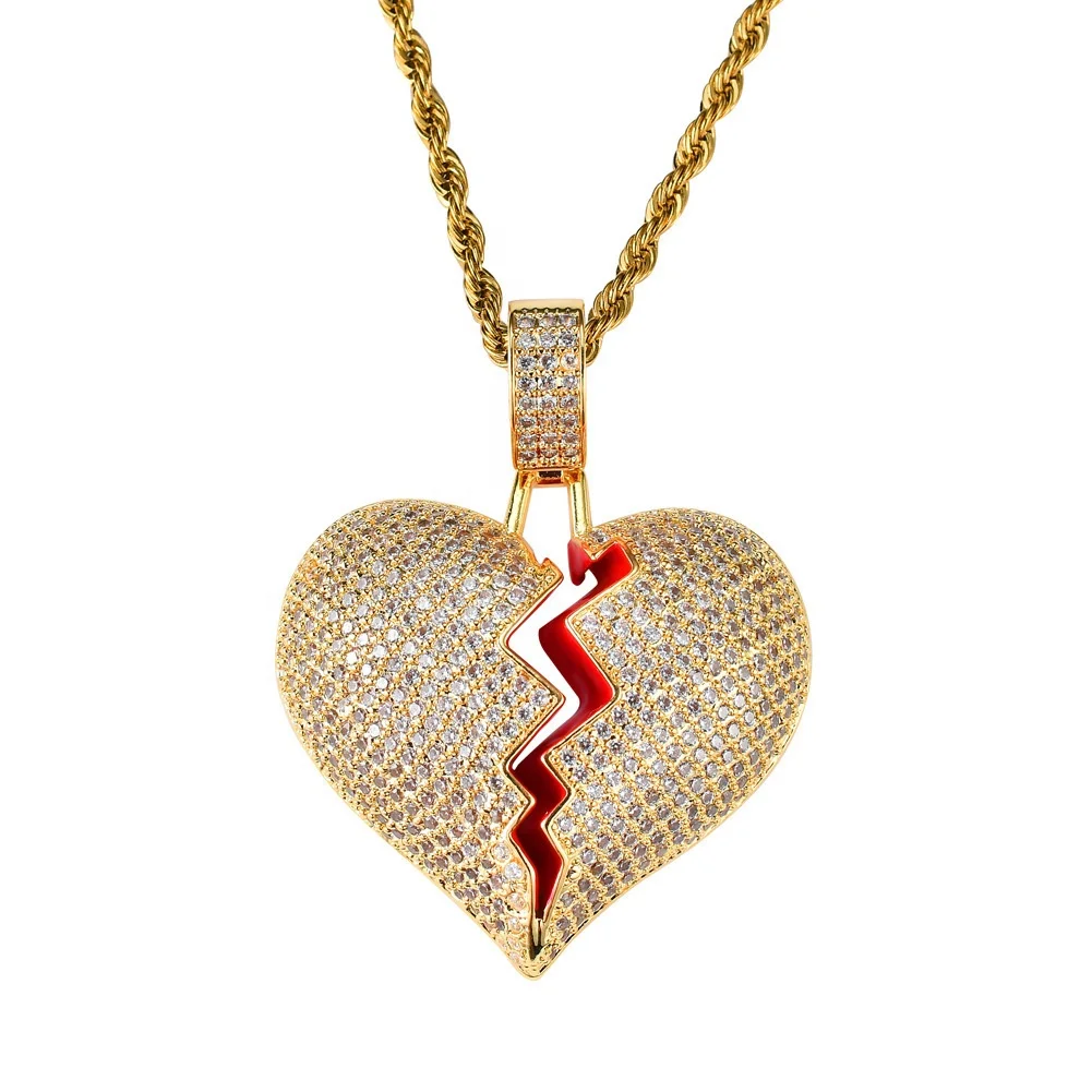 Heartbreak shape male and female couple pendant Micro Pave Women Hip Hop 18K Jewelry Diamond Ice Out Pendant Sweater chain, Gold , sliver
Heartbreak shape male and female couple pendant Micro Pave Women Hip Hop 18K Jewelry Diamond Ice Out Pendant Sweater chain, Gold , sliver