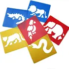 High quality plastic drawing painting craft stencil sheets templates for kids toy