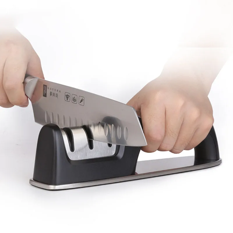 Sharpener of Knifes Knife Sharpening Tool Professional Steel 3 Stage Knife Sharpener, Black
Sharpener of Knifes Knife Sharpening Tool Professional Steel 3 Stage Knife Sharpener, Black