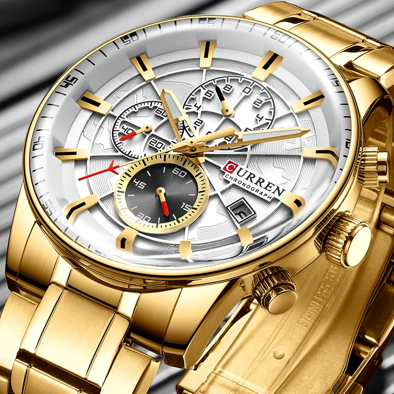 Men's Watches Brand Fashion Quartz Men Watch Waterproof Chronograph Business Wristwatch Relogio Masculino CURREN Top Luxury 2020
Men's Watches Brand Fashion Quartz Men Watch Waterproof Chronograph Business Wristwatch Relogio Masculino CURREN Top Luxury 2020