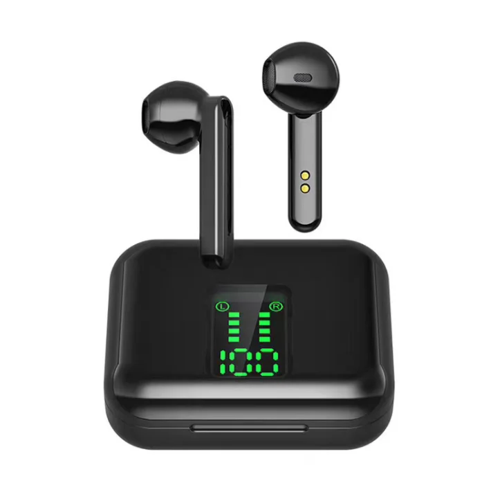 L12 touch control TWS earphones with charging case LED display true wireless stereo earbuds, Black/ white
L12 touch control TWS earphones with charging case LED display true wireless stereo earbuds, Black/ white