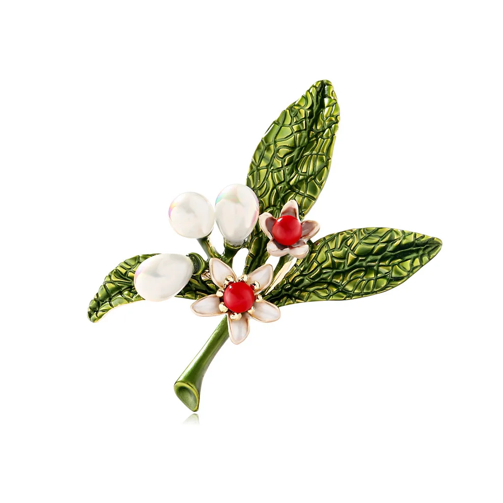 NEW Cheery Retro Green Plant Leaf Metal Pin Pearl Flowers Brooch for Women Collar Accessories Jewelry Gifts
NEW Cheery Retro Green Plant Leaf Metal Pin Pearl Flowers Brooch for Women Collar Accessories Jewelry Gifts