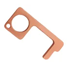 Custom Key Chain Hygiene Touch Door Opener Brass Keychain