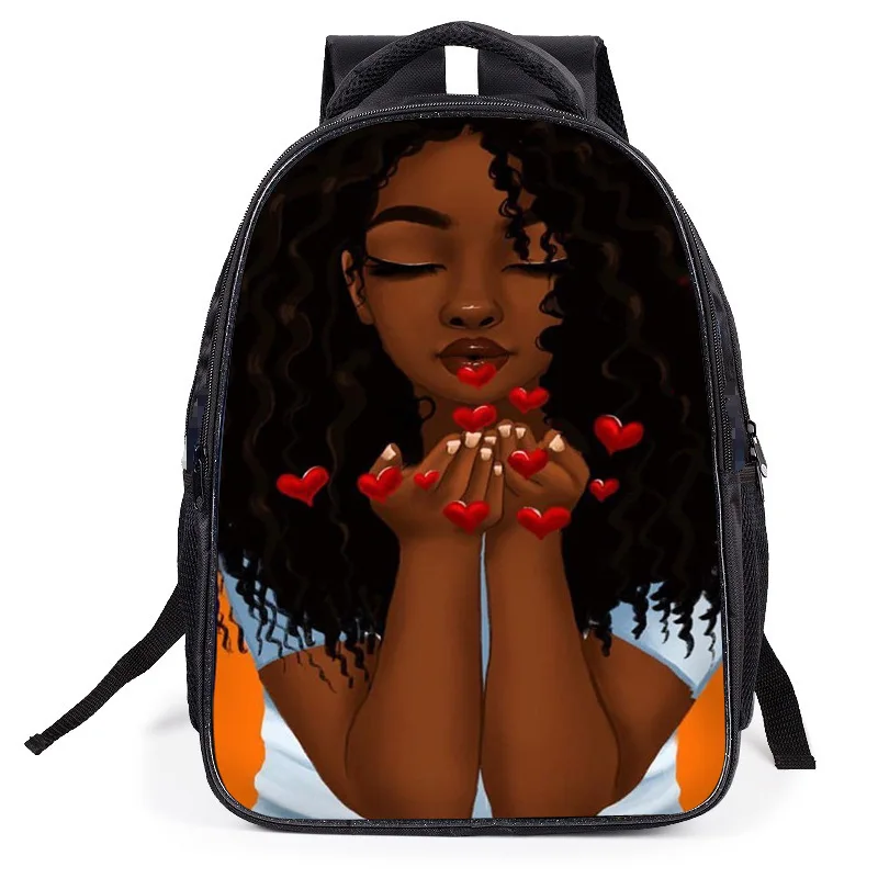 2021 new personalized African girl schoolbag cartoon backpack children's backpack, Picture 
2021 new personalized African girl schoolbag cartoon backpack children's backpack, Picture