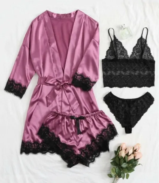 sfy1132 sexy women's bathrobe night robe flower lace pajamas sexy lingerie multi-piece set
sfy1132 sexy women's bathrobe night robe flower lace pajamas sexy lingerie multi-piece set