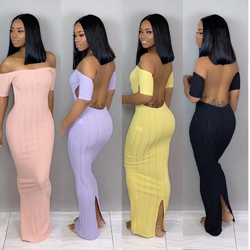 custom 2020 hot sell fashion solid backless long maxi bandage bodycon lady dress
custom 2020 hot sell fashion solid backless long maxi bandage bodycon lady dress