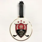 Golf Gift Customized Metal Round Hard Enamel Golf Bag Tag For Members As Gift
