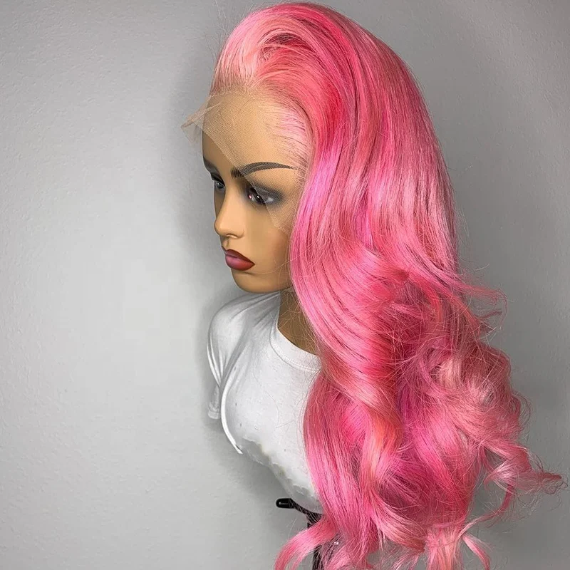New 150% Density 13*4 Lace Front Wig Transparent Lace Frontal Wig Pink Color With Natural Hairline And Baby Hair In Stock
New 150% Density 13*4 Lace Front Wig Transparent Lace Frontal Wig Pink Color With Natural Hairline And Baby Hair In Stock