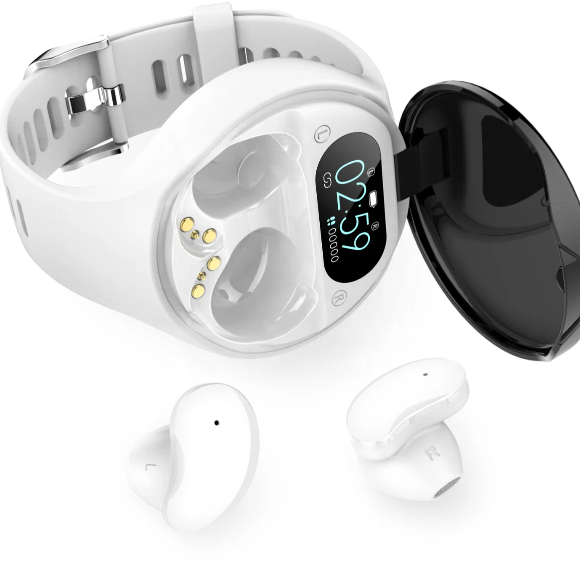 2021 factory smart watch earphone 2 in 1 with smart bracelet Portable Headset blue tooth smart watch 2 in 1 with earbuds, Black ,white, pink
2021 factory smart watch earphone 2 in 1 with smart bracelet Portable Headset blue tooth smart watch 2 in 1 with earbuds, Black ,white, pink