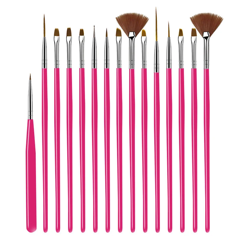Good Quality 15pcs Triangle 3D Gel Paint Liner Pink acrylic Nail Art Brush Set, Red
Good Quality 15pcs Triangle 3D Gel Paint Liner Pink acrylic Nail Art Brush Set, Red