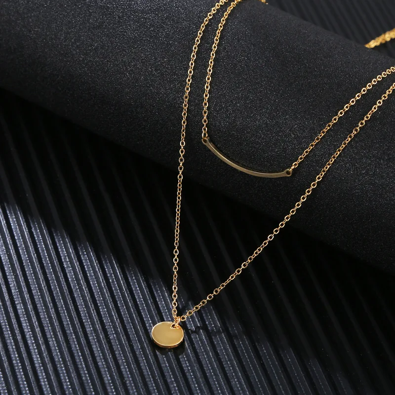 Girls Blank Disc Necklace Disc Bow Pendant Necklace Chain Sweater 18k Gold Plated Cute Stainless Steel 2 Layers Necklace
Girls Blank Disc Necklace Disc Bow Pendant Necklace Chain Sweater 18k Gold Plated Cute Stainless Steel 2 Layers Necklace