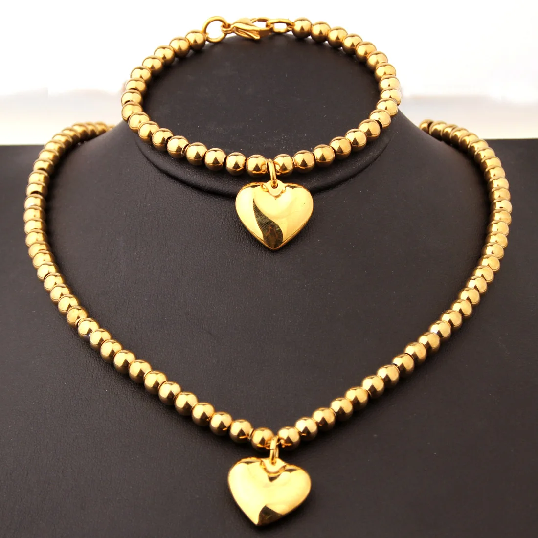 8MM Charm Beads Chains Necklaces Heart Pendant Stainless Steel Statement Chokers Bracelets for Women 2021 Wholesale
8MM Charm Beads Chains Necklaces Heart Pendant Stainless Steel Statement Chokers Bracelets for Women 2021 Wholesale