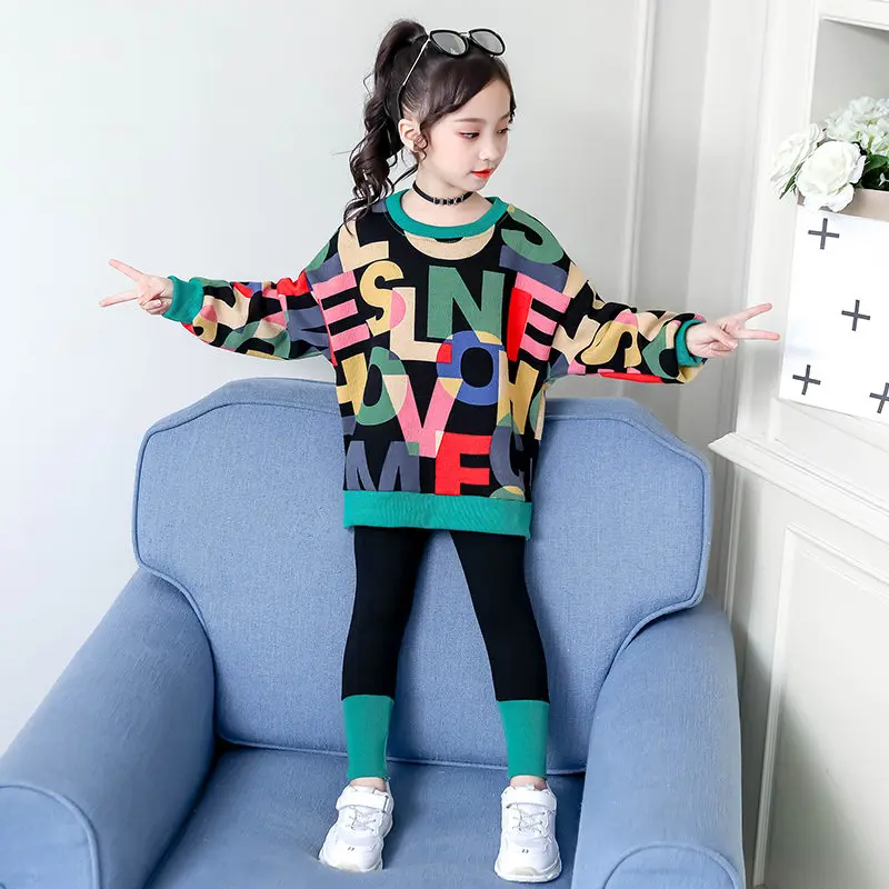 New Fashion Kids Clothing Autumn Spring Girl SetLetter Print Tops+Leggings Pants 2Pcs Tracksuit clothes for children
New Fashion Kids Clothing Autumn Spring Girl SetLetter Print Tops+Leggings Pants 2Pcs Tracksuit clothes for children