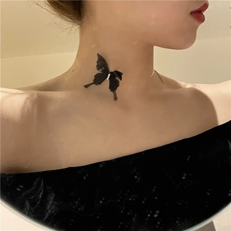 Sexy Black Lace Butterfly Chokers Necklaces For Women Summer Fashion White Transparent Chocker Club Party Jewelry New
Sexy Black Lace Butterfly Chokers Necklaces For Women Summer Fashion White Transparent Chocker Club Party Jewelry New