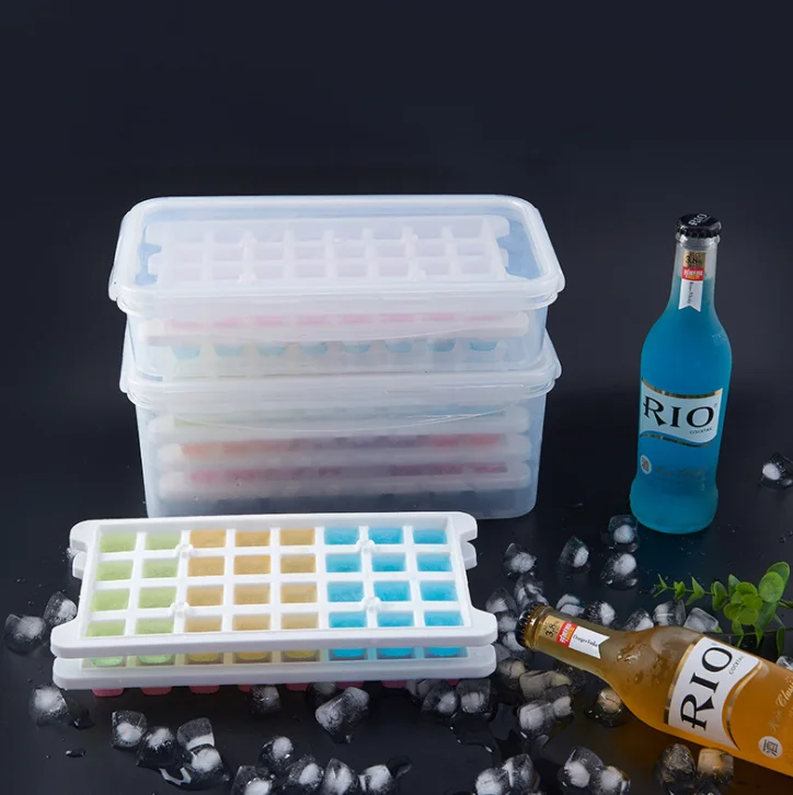 Silicone Ice Tray Quick-frozen Ice Cubes With Lid Homemade Ice Cube Box Beverage Cold Cube Mold, Blue
Silicone Ice Tray Quick-frozen Ice Cubes With Lid Homemade Ice Cube Box Beverage Cold Cube Mold, Blue