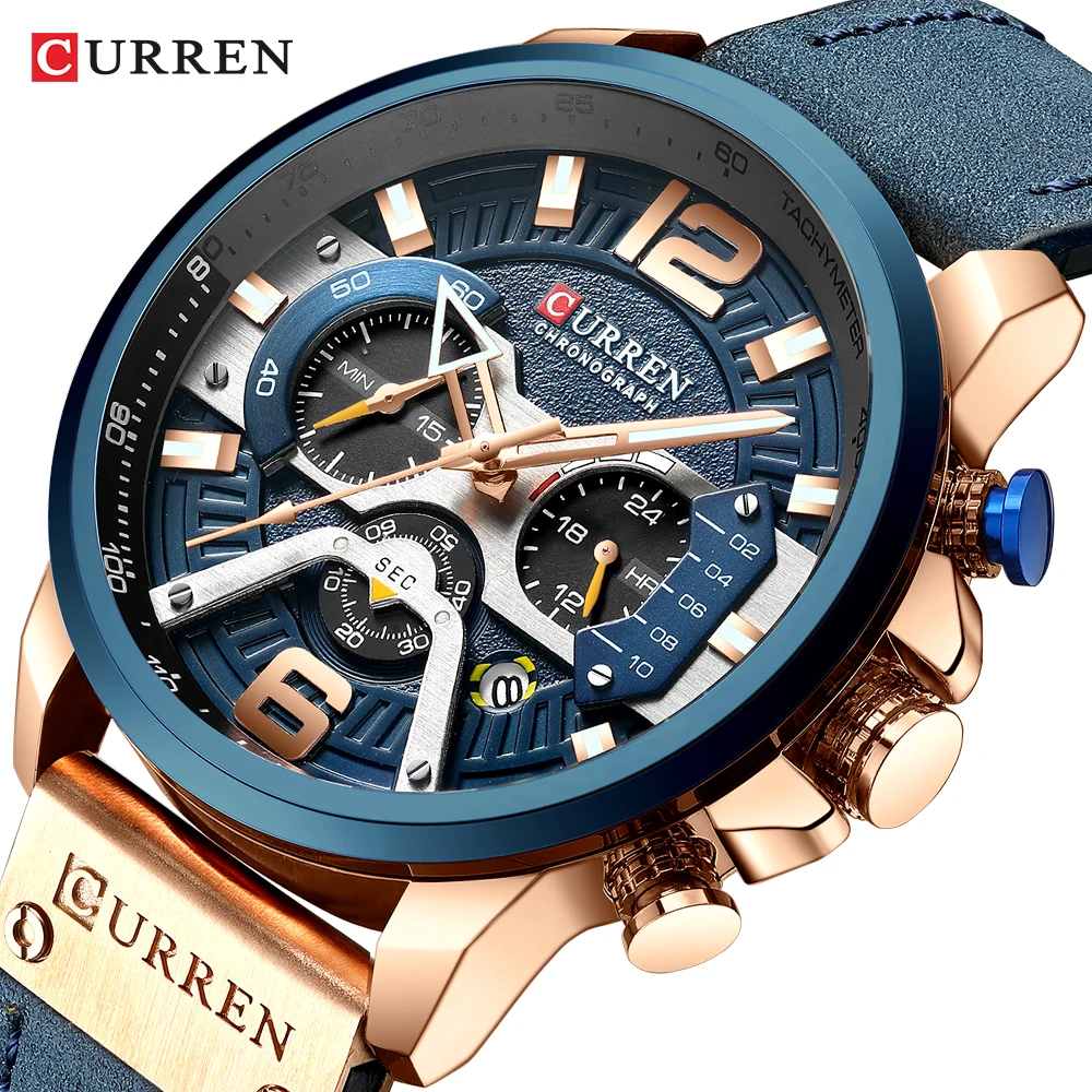 CURREN 8329 Top Brand Watches Male Clock Sport Military Leather Strap Chronograph Watches Men Wrist
CURREN 8329 Top Brand Watches Male Clock Sport Military Leather Strap Chronograph Watches Men Wrist