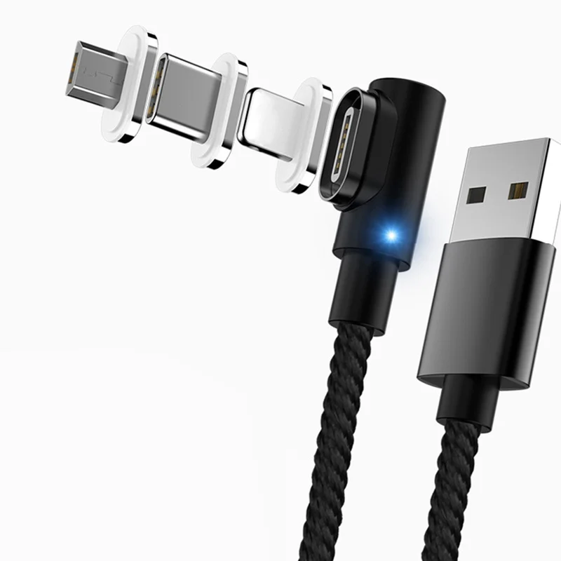 90 Degree Magnetic charger date cable 3 in 1 Led magnet 3A fast charging cable for iPhone11 for Samsung Huawei mate 30pro, Black/red/white/blue
90 Degree Magnetic charger date cable 3 in 1 Led magnet 3A fast charging cable for iPhone11 for Samsung Huawei mate 30pro, Black/red/white/blue