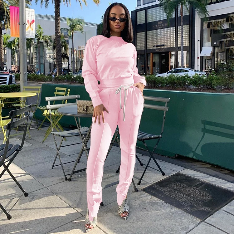 2021 Fall Fashion Women Clothes Casual Solid Blank Long Sleeve Sweatshirt Suit 2 Two Piece Pants Set Jogger Sweatsuit, Black,pink
2021 Fall Fashion Women Clothes Casual Solid Blank Long Sleeve Sweatshirt Suit 2 Two Piece Pants Set Jogger Sweatsuit, Black,pink