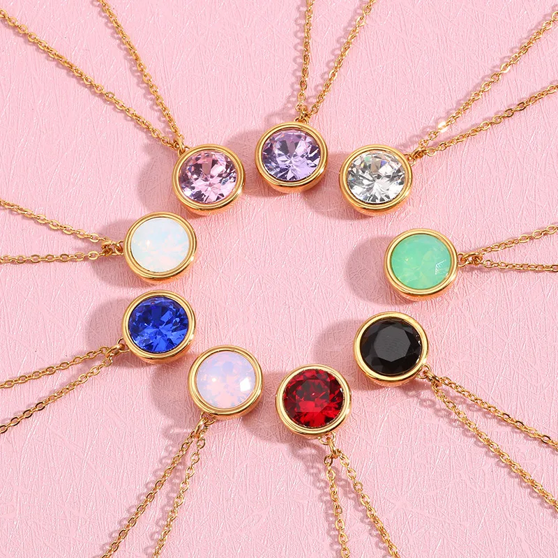Dropshipping Qings Custom Colorful Gold Plated Stainless Steel Jewelry Stone Pendant Crystal Necklace
Dropshipping Qings Custom Colorful Gold Plated Stainless Steel Jewelry Stone Pendant Crystal Necklace