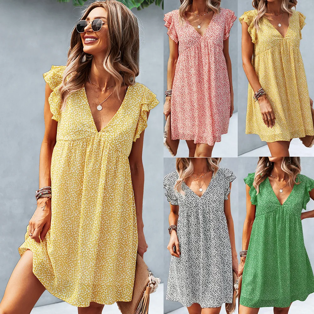 2021 Amazon summer new product V-neck sexy skirt casual women dress elegant casual dresses
2021 Amazon summer new product V-neck sexy skirt casual women dress elegant casual dresses