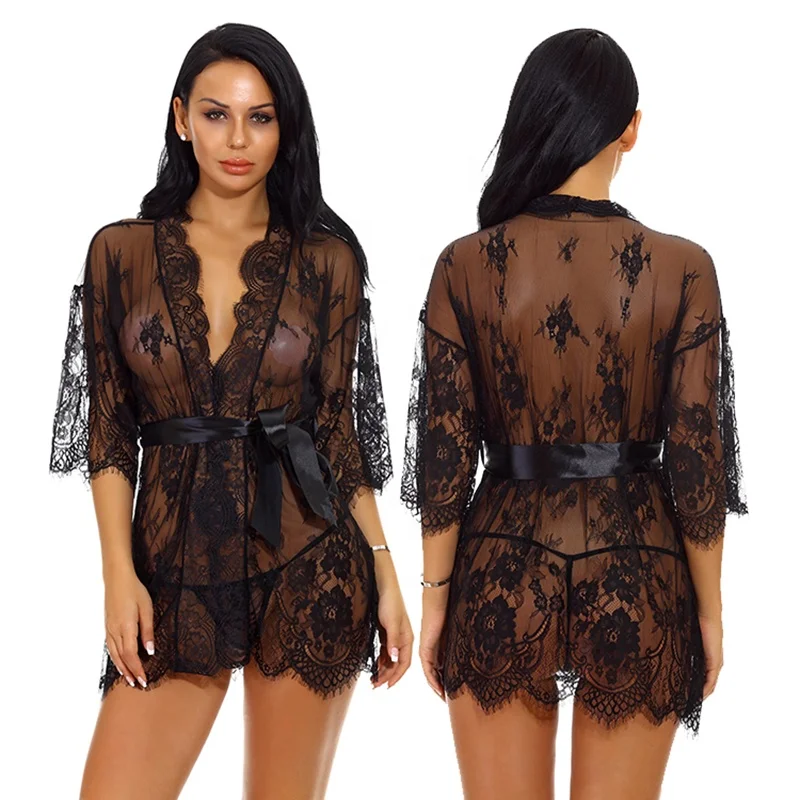 Plus size women sleepwear Lace embroidery robe babydoll lingerie night gown, Customer's require
Plus size women sleepwear Lace embroidery robe babydoll lingerie night gown, Customer's require