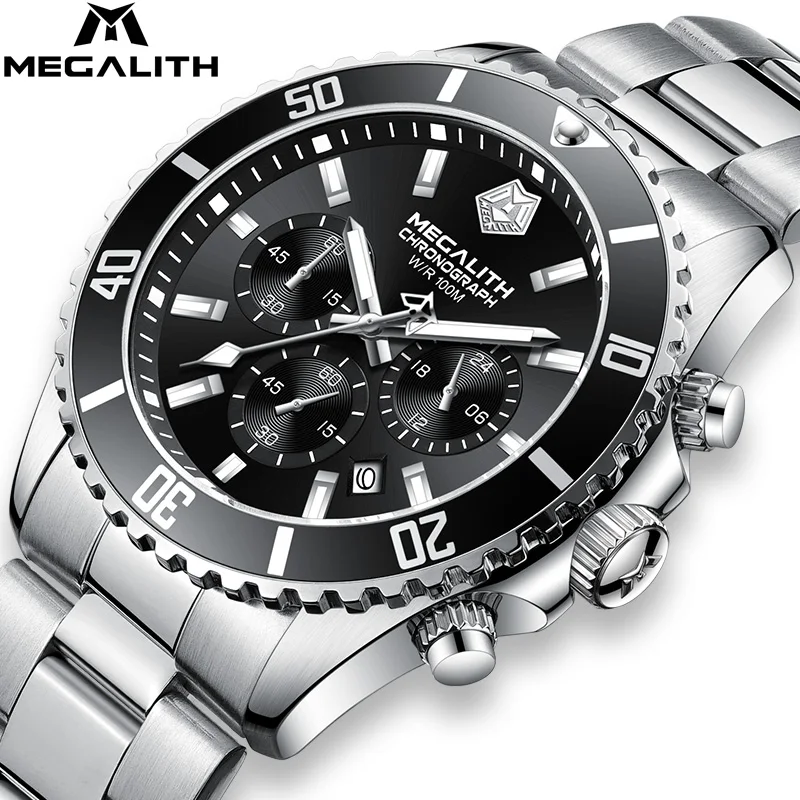 Stainless Steel Case Chronograph Luminous hands Clock Sports Watches Fashion Waterproof Military Quartz Men Wristwatch
Stainless Steel Case Chronograph Luminous hands Clock Sports Watches Fashion Waterproof Military Quartz Men Wristwatch