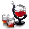 850ml 1000ml Earth Shape Borosilicate Glass Crystal Magic Whiskey Decanter Set with Cups
