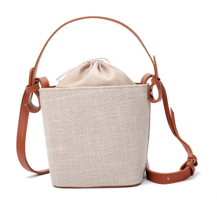New 2021 Jute Polyester Ladies Bucket Purse Shoulder Crossbody Drawstring Hand Bag For Women Pu Handbags, Khaki, black, brown
New 2021 Jute Polyester Ladies Bucket Purse Shoulder Crossbody Drawstring Hand Bag For Women Pu Handbags, Khaki, black, brown