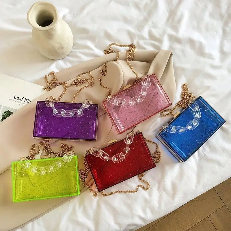 Hot Transparent Clear Sequined Acrylic Box Fashion Women Clutch Purse Handbag Evening Shoulder Chain Bag
Hot Transparent Clear Sequined Acrylic Box Fashion Women Clutch Purse Handbag Evening Shoulder Chain Bag