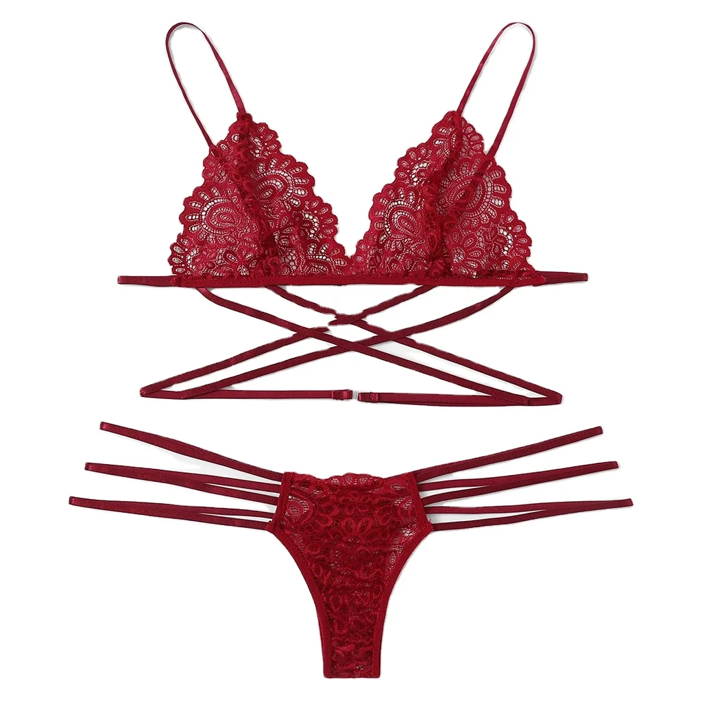 LEX products woman undreware lace hollow out sexy lingerie suit lace up Three point T-back sexy underwear bra brief sets
LEX products woman undreware lace hollow out sexy lingerie suit lace up Three point T-back sexy underwear bra brief sets