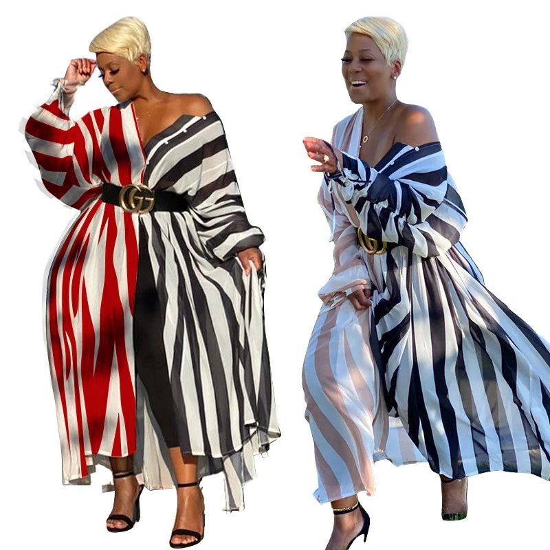 KCYA 2021New Arrivals Stripe Casual Clothing Dresses Women Long Sleeves Casual Summer 4X Plus Size Dress
KCYA 2021New Arrivals Stripe Casual Clothing Dresses Women Long Sleeves Casual Summer 4X Plus Size Dress