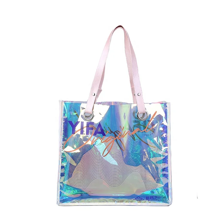 2021 Transparent PVC Colorful Shiny Holographic Large Ladies Handbag For Sell
2021 Transparent PVC Colorful Shiny Holographic Large Ladies Handbag For Sell