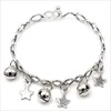 Korean style is simple and generous lady silver bell star bracelet