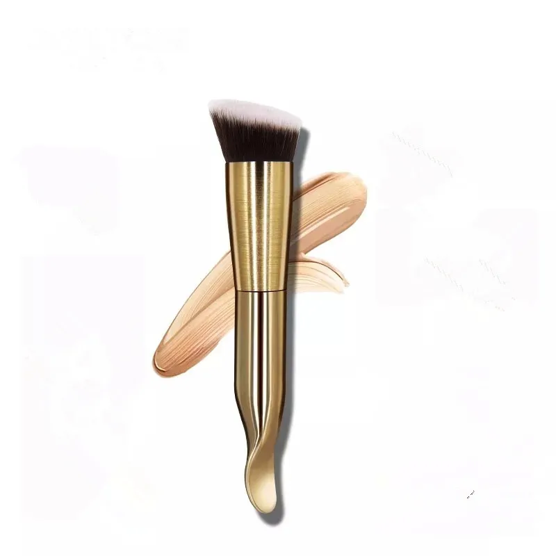 Hot Sale Gold Color Foundation Brush Single Private Label Professional Dual Head Vegan Hair Makeup Brushes With Scoop, Gold/sliver/customized
Hot Sale Gold Color Foundation Brush Single Private Label Professional Dual Head Vegan Hair Makeup Brushes With Scoop, Gold/sliver/customized