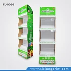 design and printing POS corrugated makeup/body washing display stand and display shelf