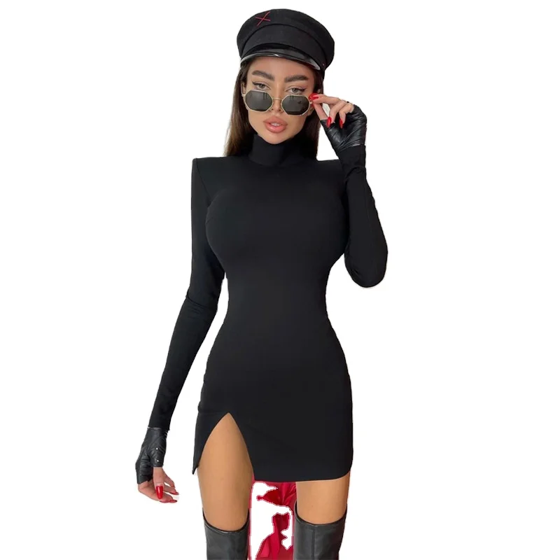 2021 Spring New Design Fashion Streetstyle Casual Dress Women Solid Color Turtleneck Long Sleeve Bodycon Mini Dress, Picture color
2021 Spring New Design Fashion Streetstyle Casual Dress Women Solid Color Turtleneck Long Sleeve Bodycon Mini Dress, Picture color