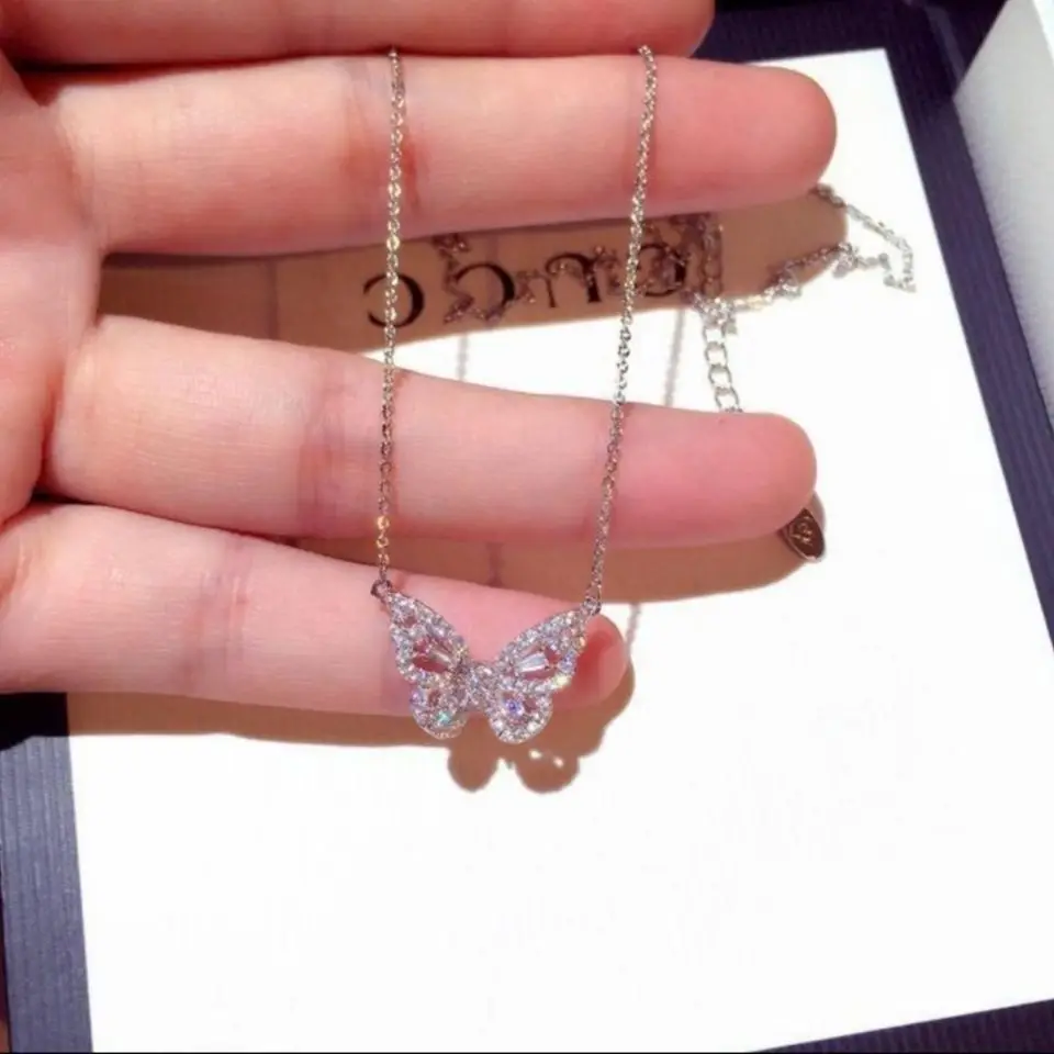Jewelry Women Elegant Gold Silver Plating Stainless Steel Butterfly Necklace Crystal Rhinestone Butterfly Necklace
Jewelry Women Elegant Gold Silver Plating Stainless Steel Butterfly Necklace Crystal Rhinestone Butterfly Necklace