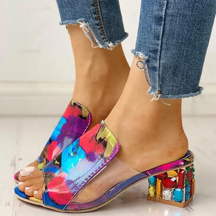 2021 Fashion New women's shoes Transparent PU upper Fashion color Rhinestone Casual Chunky heel High Heels Slippers, Customized color
2021 Fashion New women's shoes Transparent PU upper Fashion color Rhinestone Casual Chunky heel High Heels Slippers, Customized color
