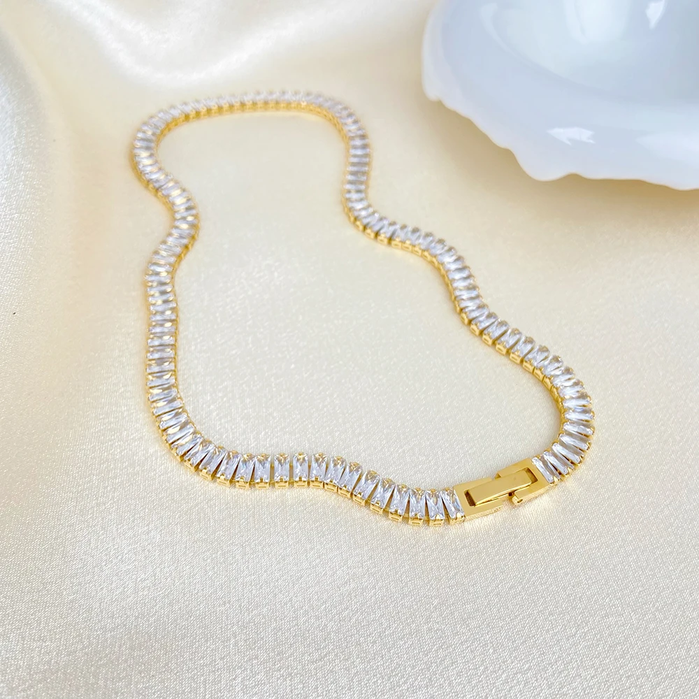 2024 Fashion Jewelry 6mm Wide Stainless Steel 18K Gold Plated Square Cubic Zircon Stainless Steel Necklace
2024 Fashion Jewelry 6mm Wide Stainless Steel 18K Gold Plated Square Cubic Zircon Stainless Steel Necklace