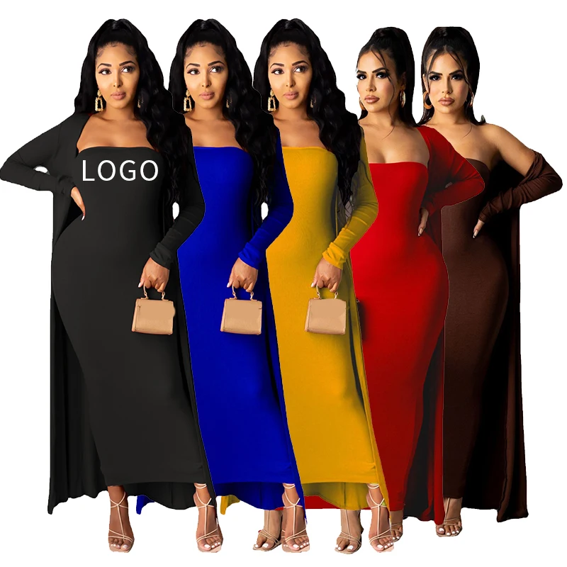 Hot Sell Solid Color Dresses Long Sleeve Plus Size Two Piece Set Women Clothing
Hot Sell Solid Color Dresses Long Sleeve Plus Size Two Piece Set Women Clothing