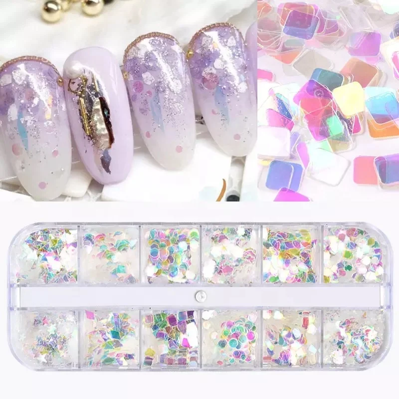 Nail Art Glitter Sequins 12 Grid/Box Jewelry Symphony Blue Transparent Nails Sequins, Picture
Nail Art Glitter Sequins 12 Grid/Box Jewelry Symphony Blue Transparent Nails Sequins, Picture