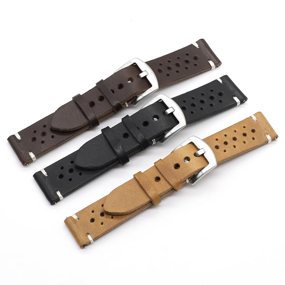 Onthelevel 18mm 19mm 20mm 22mm 24mm Watch Leather Strap Porous Red Black Brown Band Handmade Stitching Watchband, As picture
Onthelevel 18mm 19mm 20mm 22mm 24mm Watch Leather Strap Porous Red Black Brown Band Handmade Stitching Watchband, As picture