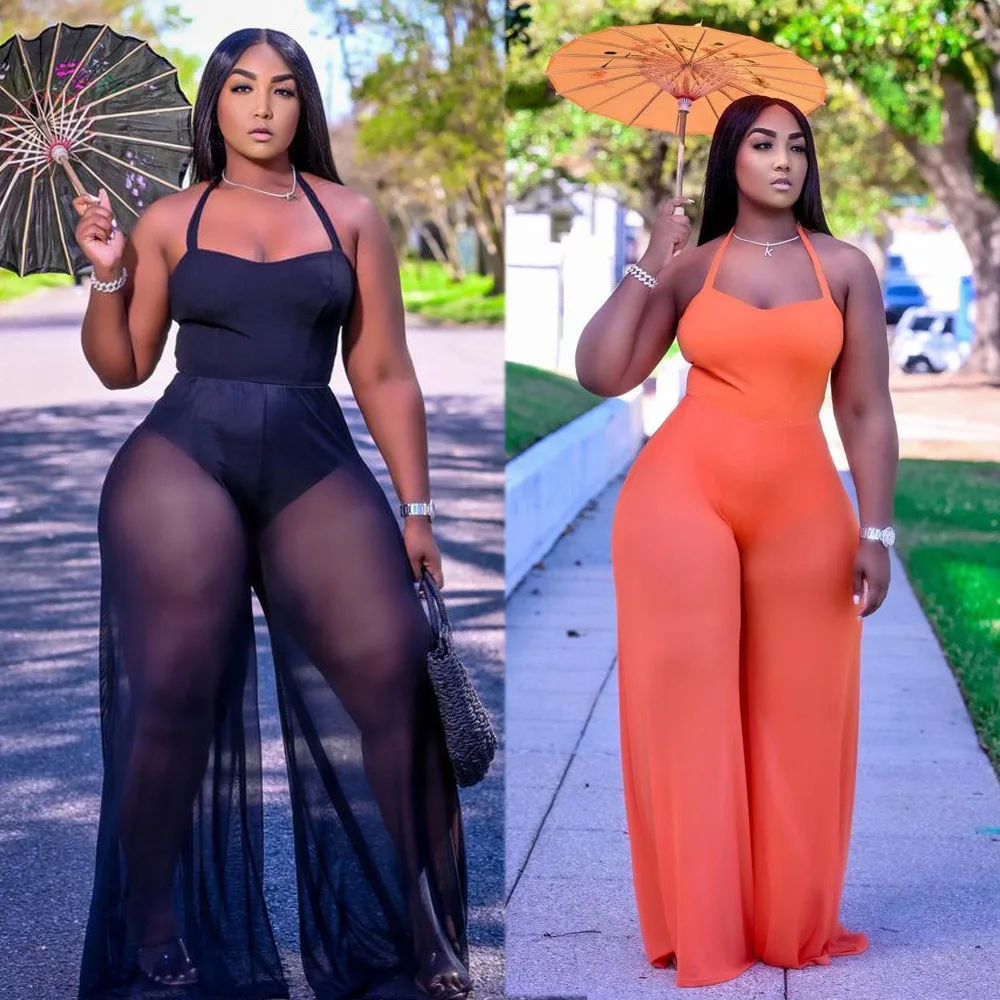 D8441 Latest design sleeveless rompers womens jumpsuit halter lace up onesie for women mesh wide leg one piece jumpsuit
D8441 Latest design sleeveless rompers womens jumpsuit halter lace up onesie for women mesh wide leg one piece jumpsuit