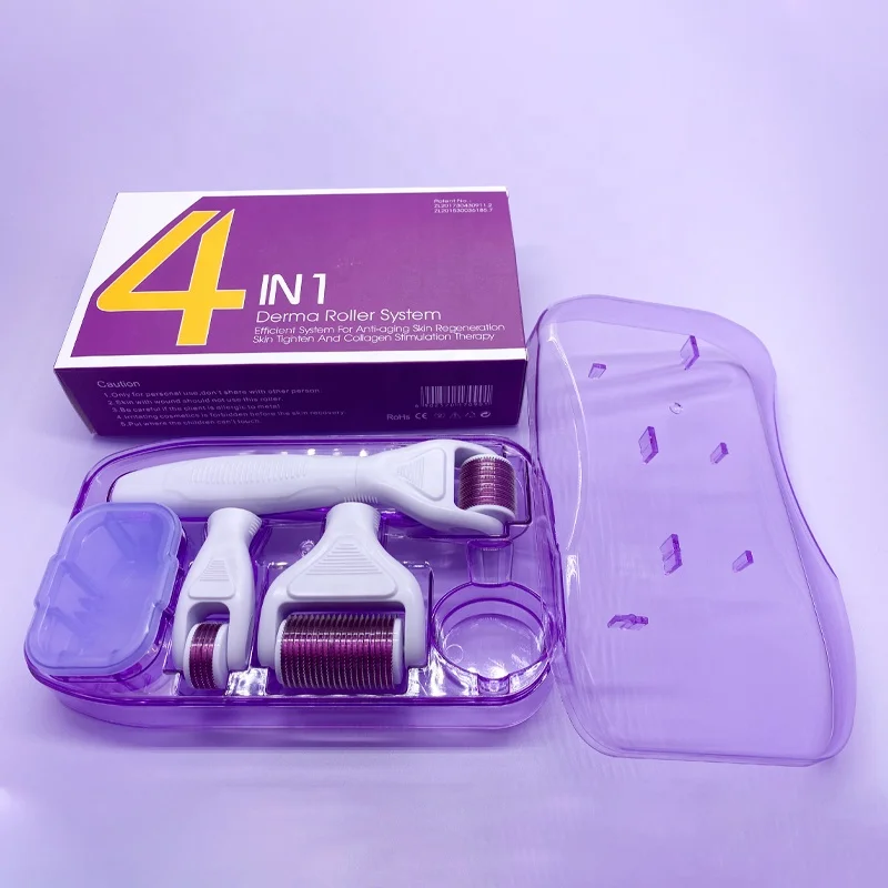 Derma Roller Set 4 in 1 Kit Home Beauty Tool Stainless Steel Facial Portable 0.25mm Manual Microneedles Derma Roller, Multiple colors/customized
Derma Roller Set 4 in 1 Kit Home Beauty Tool Stainless Steel Facial Portable 0.25mm Manual Microneedles Derma Roller, Multiple colors/customized