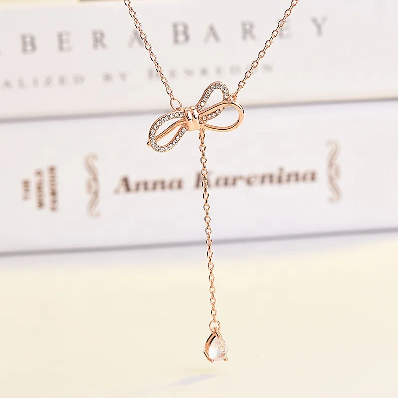 Vintage Gold Chain Necklace For Girl Birthday Party Accessories Exquisite Zircon Bowknot Necklace For Women Jewelry
Vintage Gold Chain Necklace For Girl Birthday Party Accessories Exquisite Zircon Bowknot Necklace For Women Jewelry
