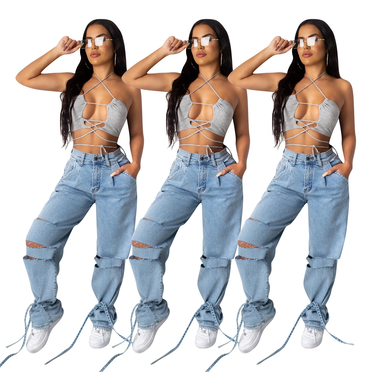 Consignment FE035 Casual fashion jeans cross border women's wear Denim trousers easy
Consignment FE035 Casual fashion jeans cross border women's wear Denim trousers easy